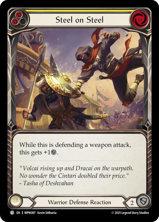 Steel on Steel (Yellow) [MPW097] (Mastery Pack Warrior) | Card Citadel
