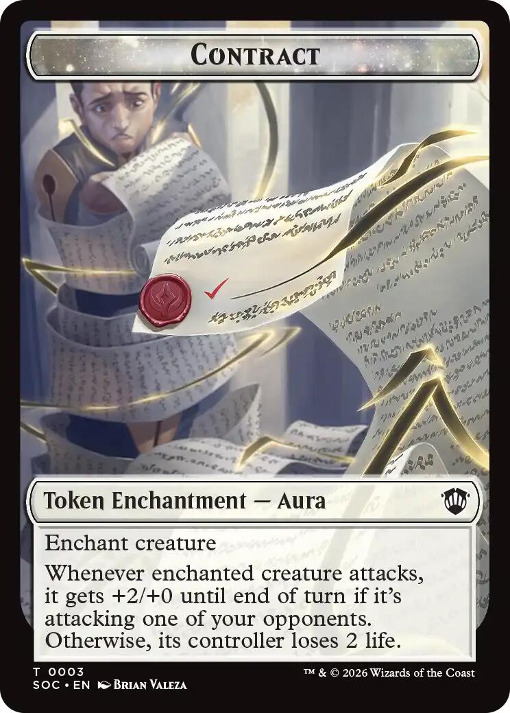 Contract // Pegasus Double-Sided Token [Secrets of Strixhaven Commander Tokens] | Card Citadel