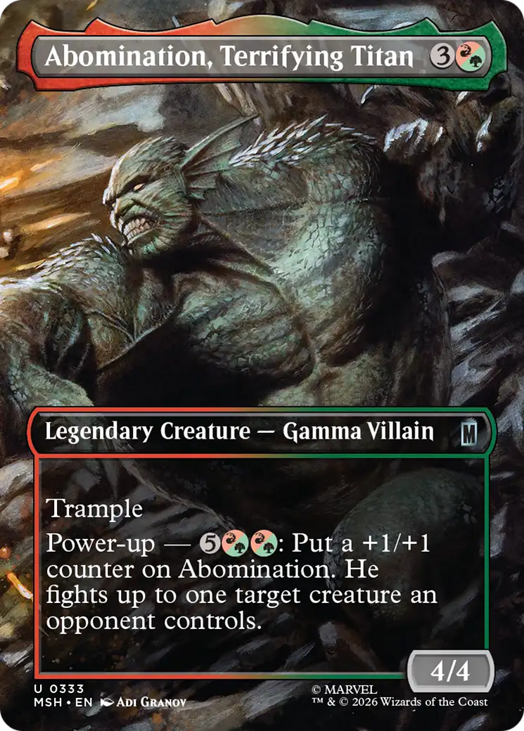 Abomination, Terrifying Titan (Borderless) [Marvel Super Heroes] | Card Citadel
