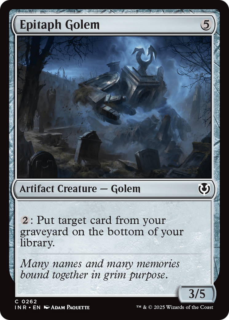 Epitaph Golem [Innistrad Remastered] | Card Citadel