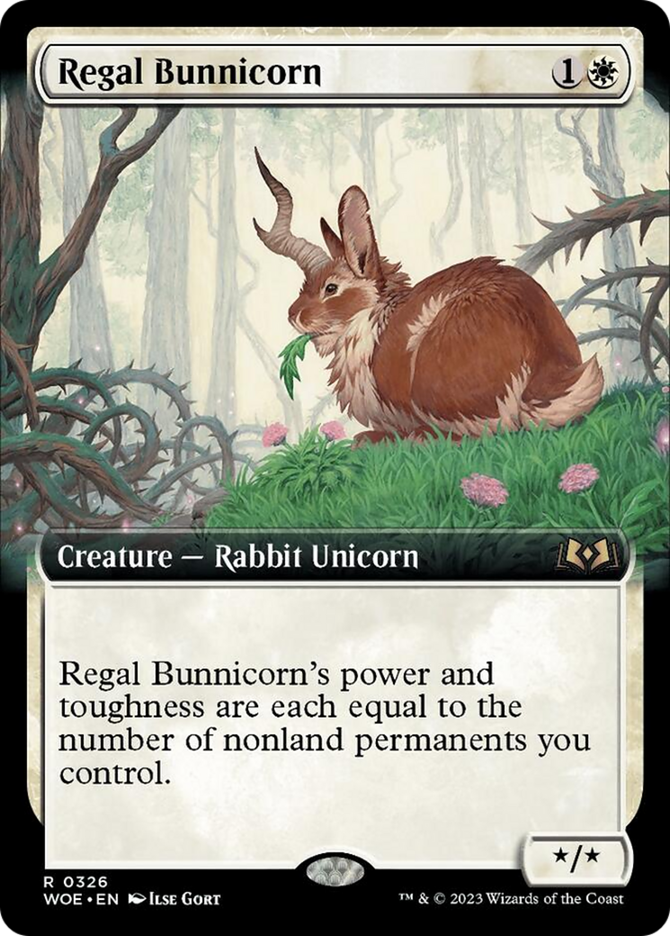 Regal Bunnicorn (Extended Art) [Wilds of Eldraine] | Card Citadel