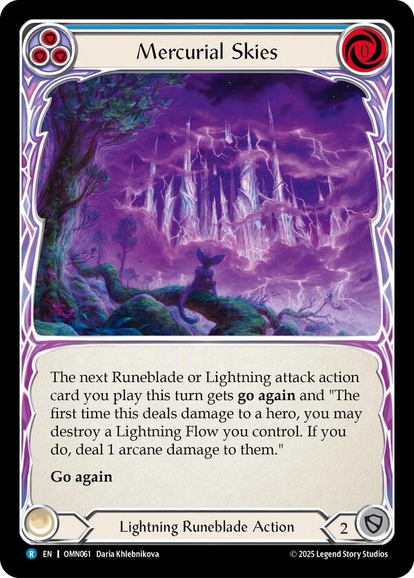 Mercurial Skies (Blue) [OMN061] (Omens of the Third Age) | Card Citadel