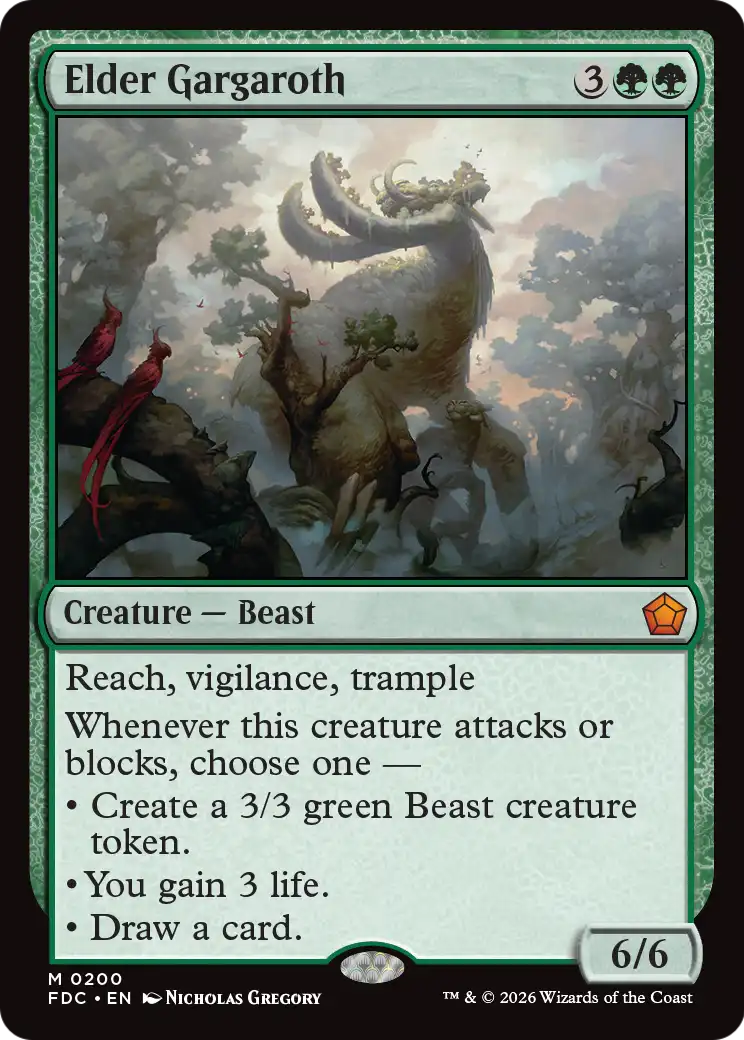 Elder Gargaroth [Foundations Commander] | Card Citadel