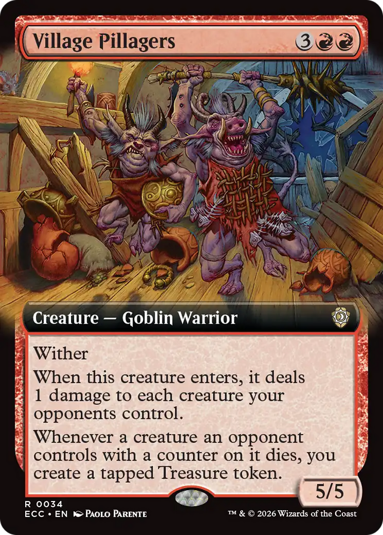 Village Pillagers (Extended Art) [Lorwyn Eclipsed Commander] | Card Citadel