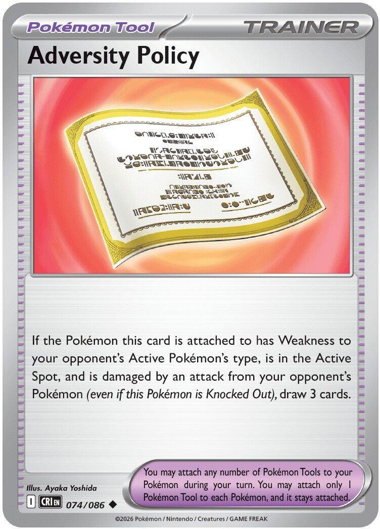 Adversity Policy (074/086) [Mega Evolution: Chaos Rising] | Card Citadel