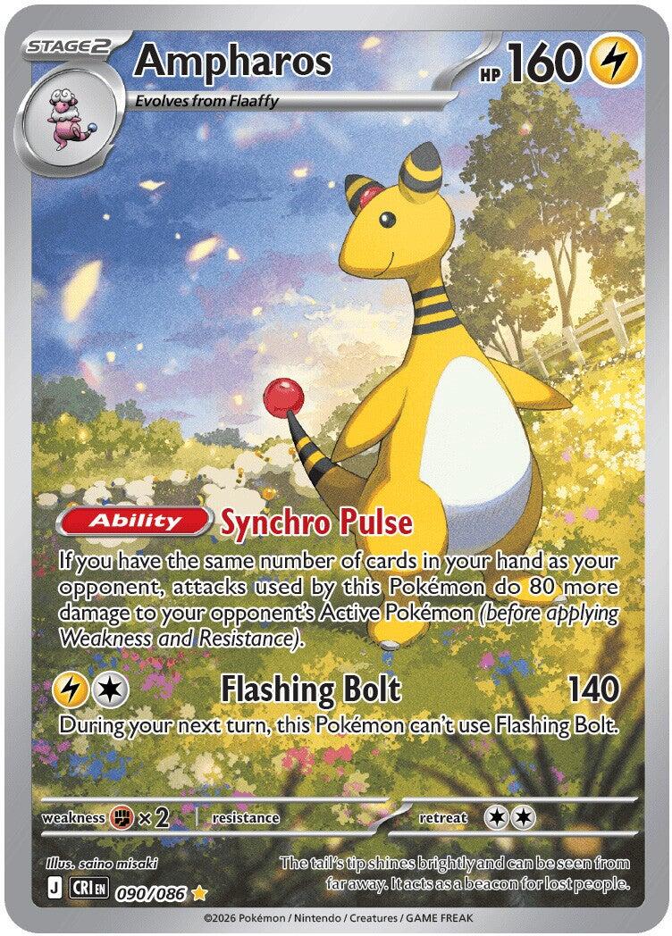 Ampharos (090/086) [Mega Evolution: Chaos Rising] | Card Citadel