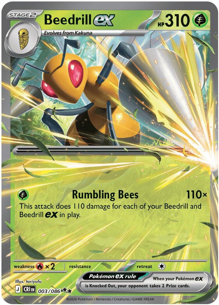 Beedrill ex (003/086) [Mega Evolution: Chaos Rising] | Card Citadel