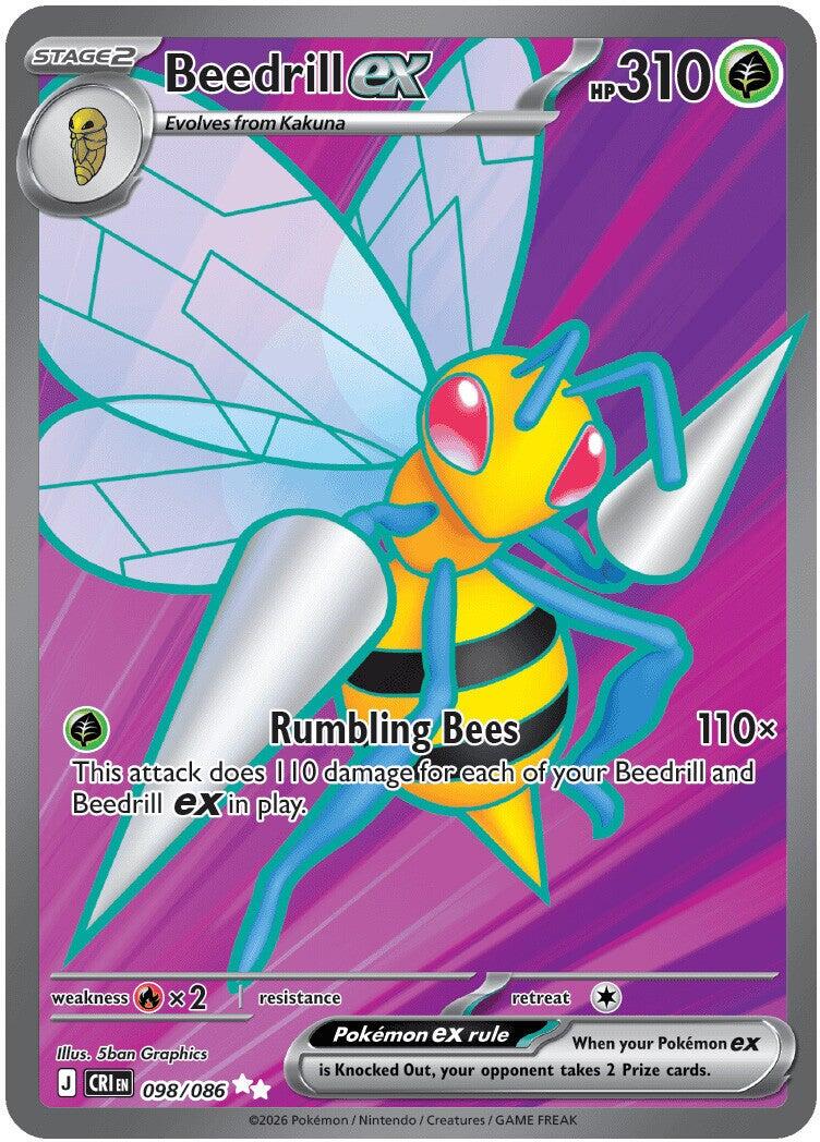Beedrill ex (098/086) [Mega Evolution: Chaos Rising] | Card Citadel
