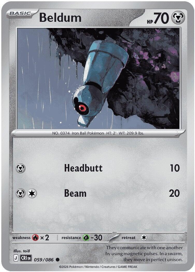 Beldum (059/086) [Mega Evolution: Chaos Rising] | Card Citadel