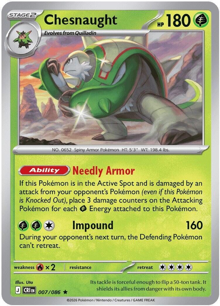 Chesnaught (007/086) [Mega Evolution: Chaos Rising] | Card Citadel