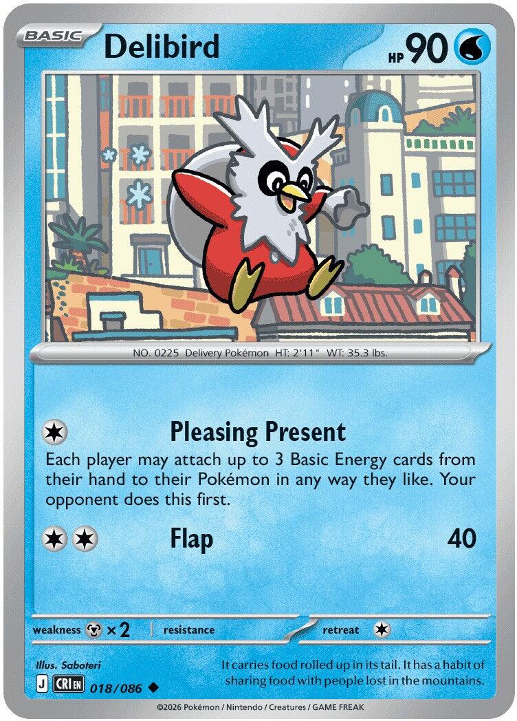 Delibird (018/086) [Mega Evolution: Chaos Rising] | Card Citadel