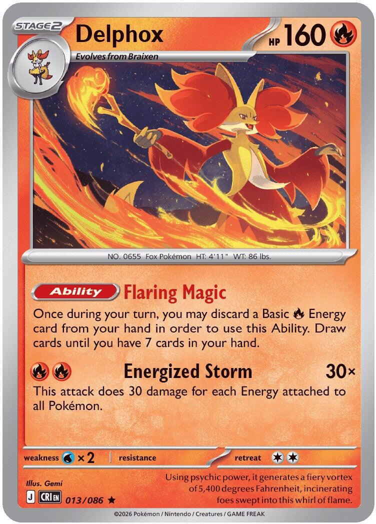 Delphox (013/086) [Mega Evolution: Chaos Rising] | Card Citadel
