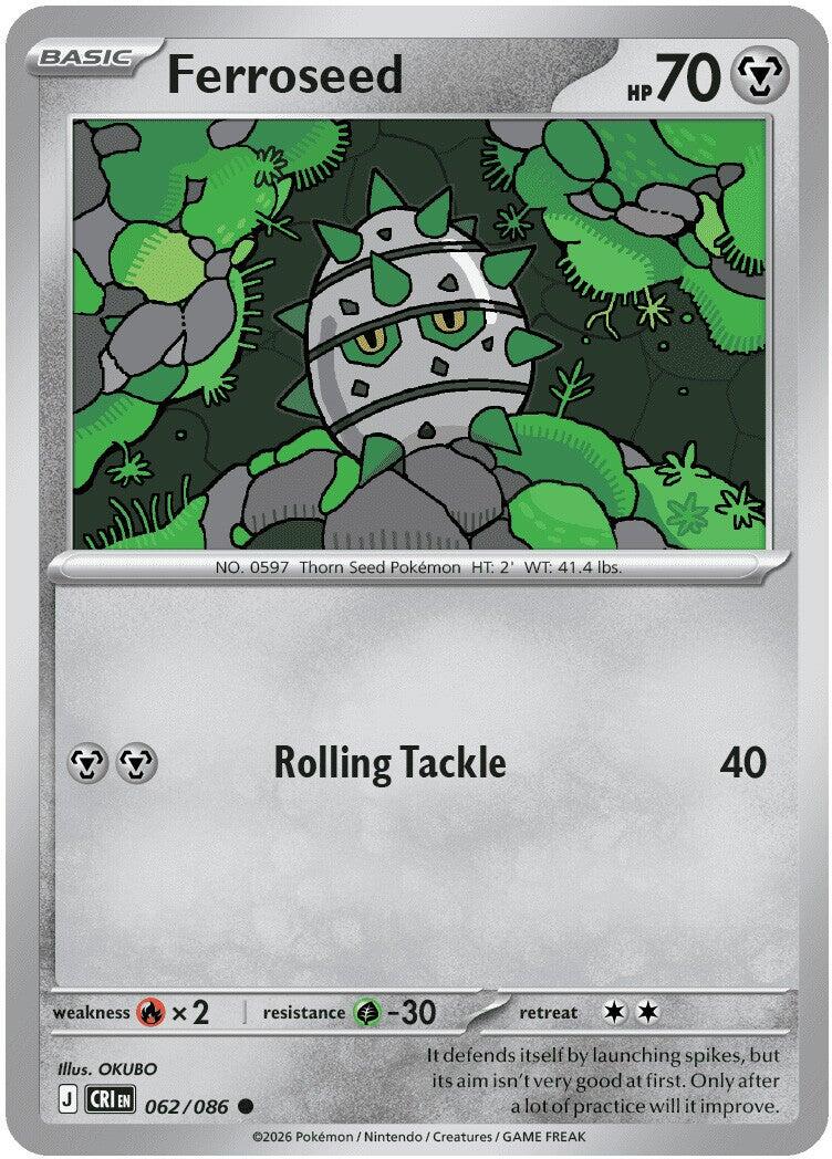 Ferroseed (062/086) [Mega Evolution: Chaos Rising] | Card Citadel