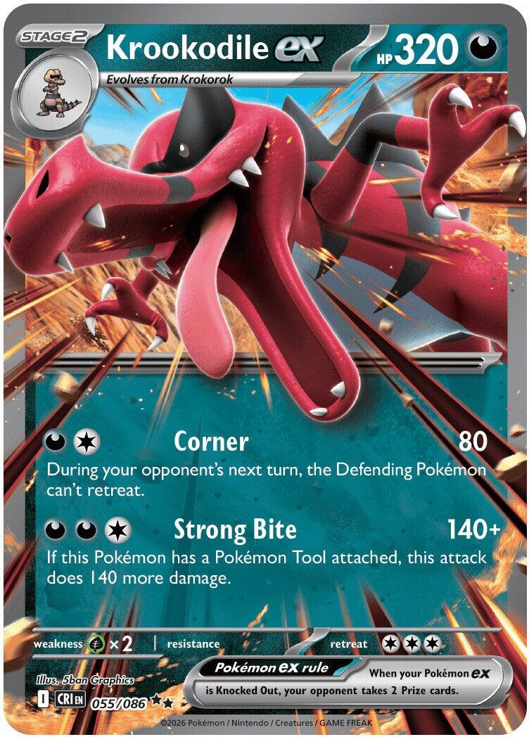 Krookodile ex (055/086) [Mega Evolution: Chaos Rising] | Card Citadel