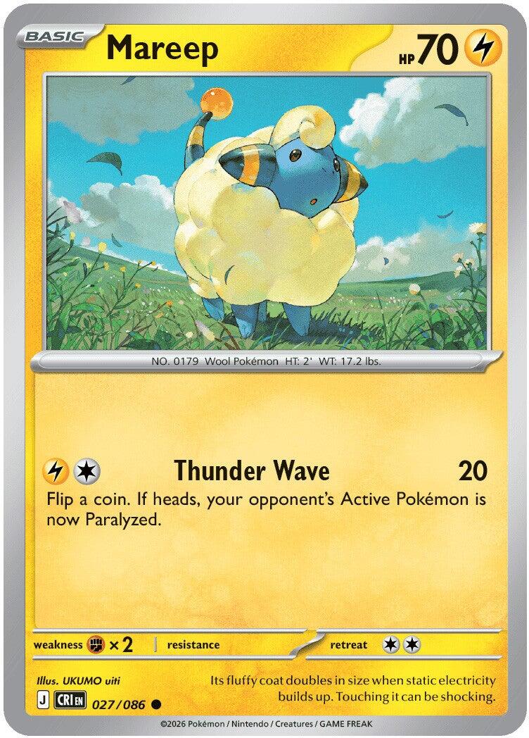 Mareep (027/086) [Mega Evolution: Chaos Rising] | Card Citadel