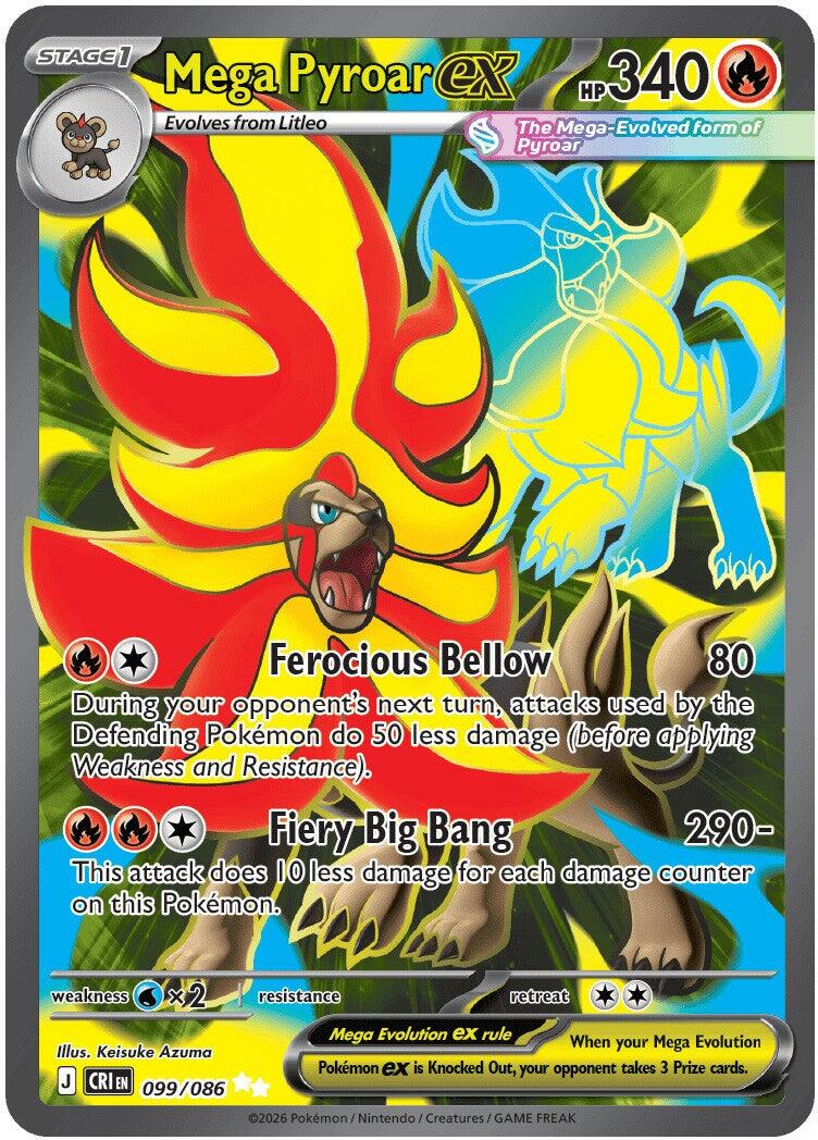 Mega Pyroar ex (099/086) [Mega Evolution: Chaos Rising] | Card Citadel