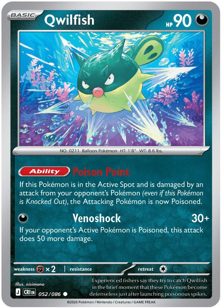 Qwilfish (052/086) [Mega Evolution: Chaos Rising] | Card Citadel