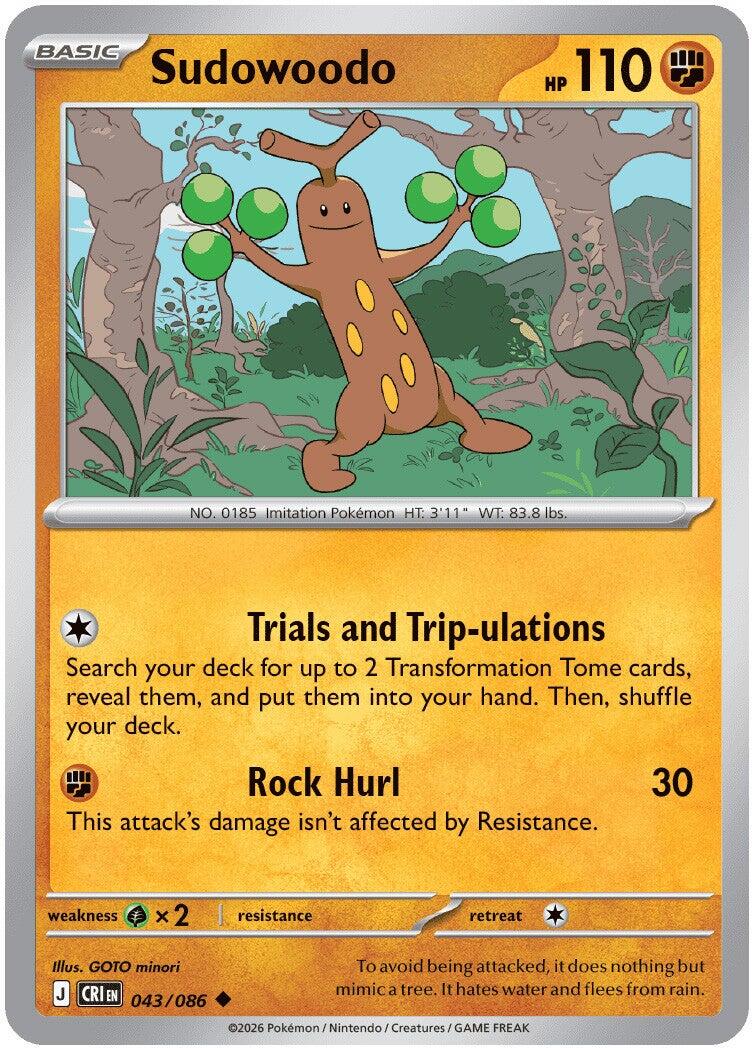 Sudowoodo (043/086) [Mega Evolution: Chaos Rising] | Card Citadel
