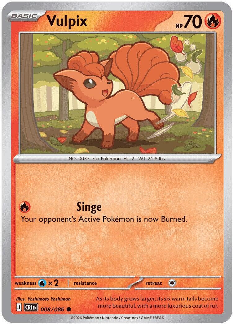 Vulpix (008/086) [Mega Evolution: Chaos Rising] | Card Citadel