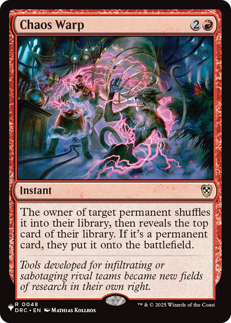 Chaos Warp [The List] | Card Citadel