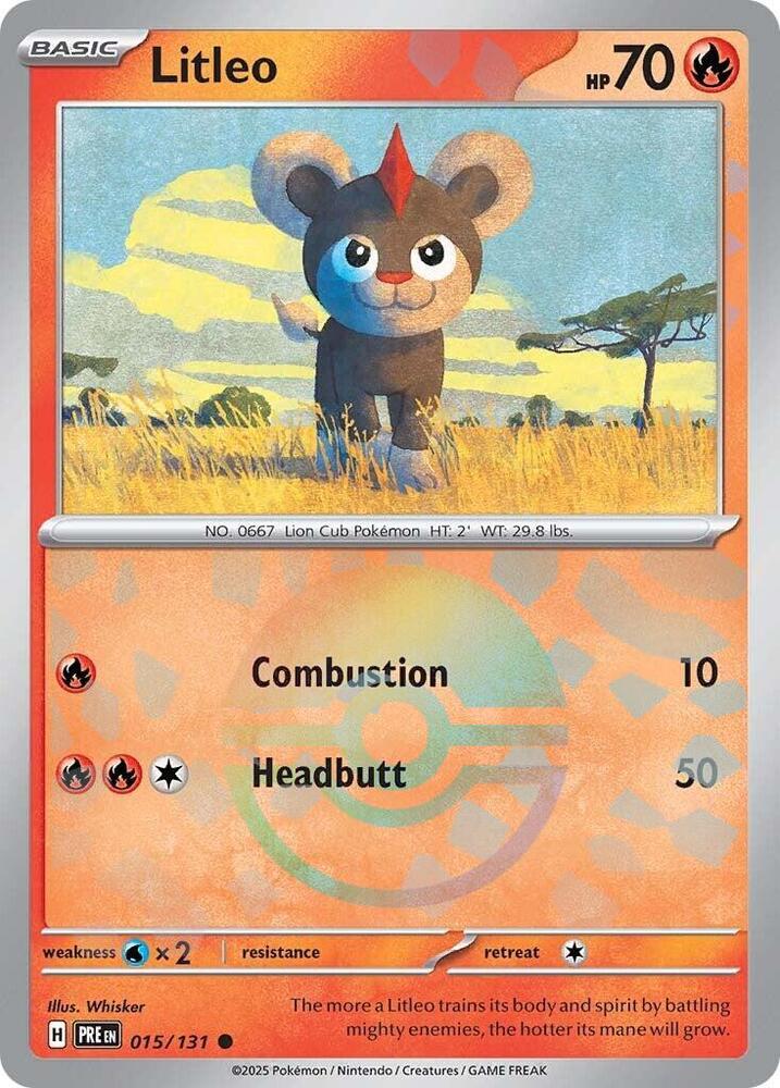 Litleo (015/131) (Poke Ball Pattern) [Scarlet & Violet: Prismatic Evolutions] | Card Citadel
