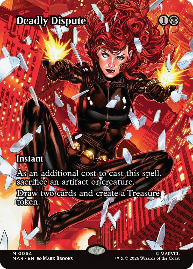 Deadly Dispute (Borderless) [Marvel Universe: Eternal-Legal] | Card Citadel