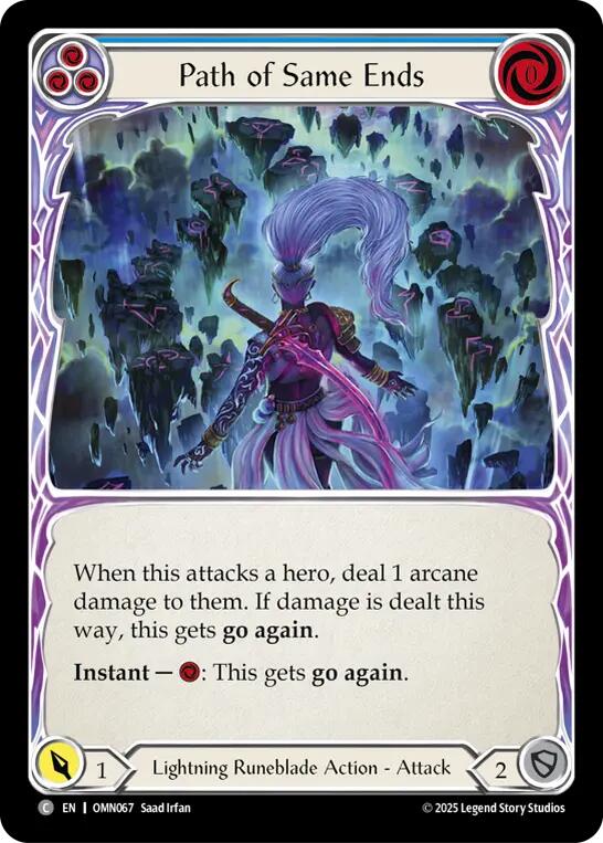Path of Same Ends (Blue) [OMN067] (Omens of the Third Age)  Rainbow Foil | Card Citadel