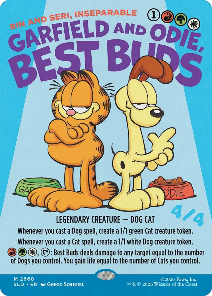 Garfield and Odie, Best Buds - Rin and Seri, Inseparable [Secret Lair Drop Series] | Card Citadel