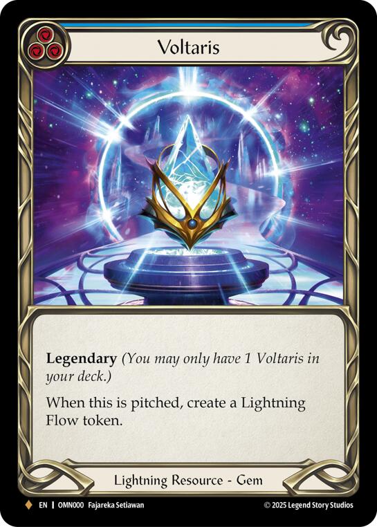 Voltaris (Blue) [OMN000] (Omens of the Third Age)  Rainbow Foil | Card Citadel
