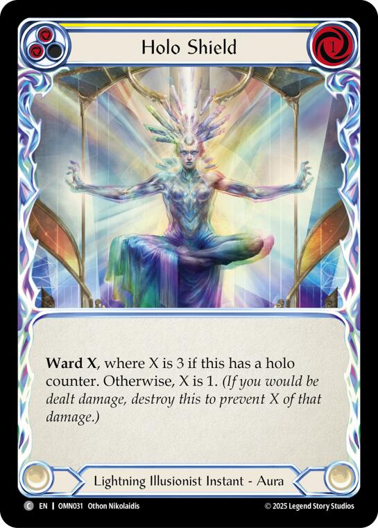 Holo Shield (Yellow) [OMN031] (Omens of the Third Age)  Rainbow Foil | Card Citadel