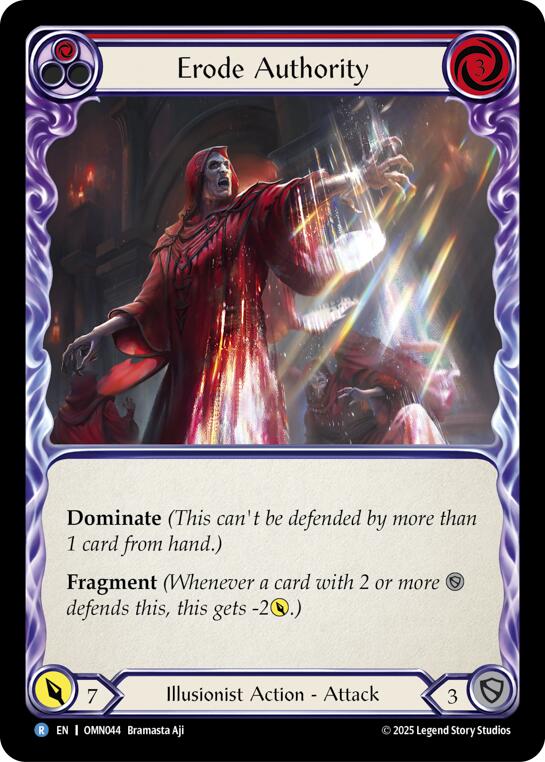 Erode Authority (Red) [OMN044] (Omens of the Third Age) | Card Citadel