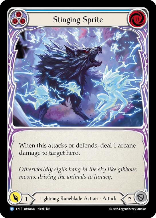 Stinging Sprite (Blue) [OMN058] (Omens of the Third Age) | Card Citadel