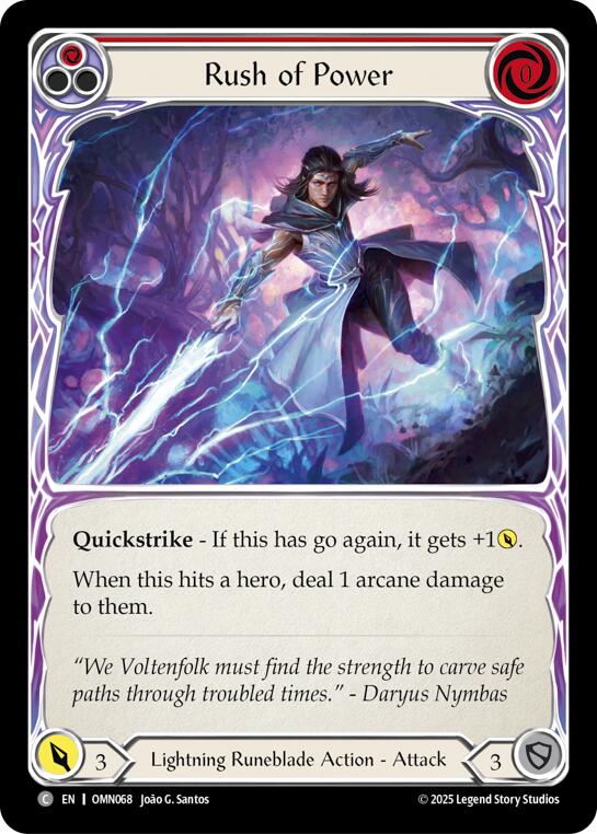 Rush Of Power (Red) [OMN068] (Omens of the Third Age) | Card Citadel