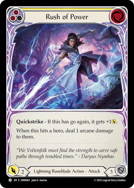 Rush Of Power (Yellow) [OMN069] (Omens of the Third Age)  Rainbow Foil | Card Citadel