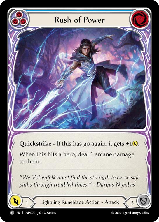 Rush Of Power (Blue) [OMN070] (Omens of the Third Age) | Card Citadel