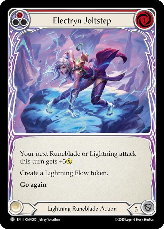Electryn Joltstep (Red) [OMN080] (Omens of the Third Age)  Rainbow Foil | Card Citadel