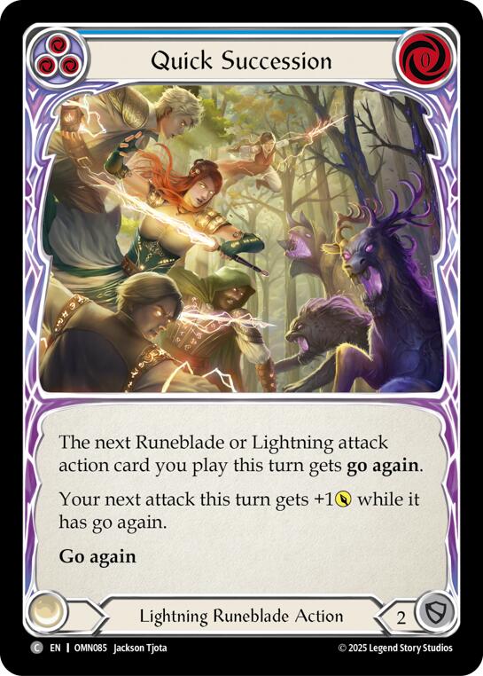Quick Succession (Blue) [OMN085] (Omens of the Third Age) | Card Citadel