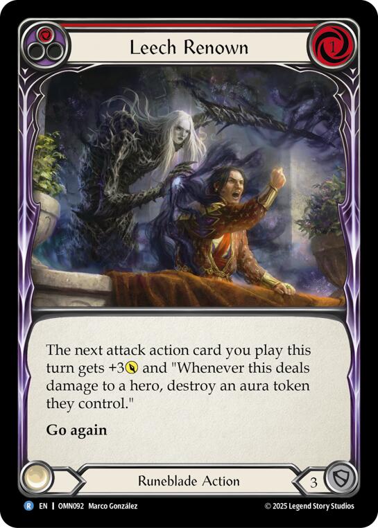 Leech Renown (Red) [OMN092] (Omens of the Third Age)  Rainbow Foil | Card Citadel