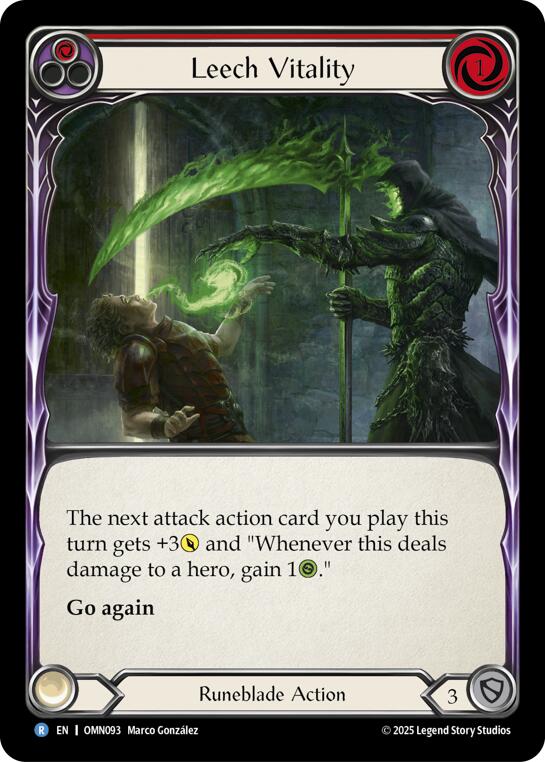 Leech Vitality (Red) [OMN093] (Omens of the Third Age)  Rainbow Foil | Card Citadel