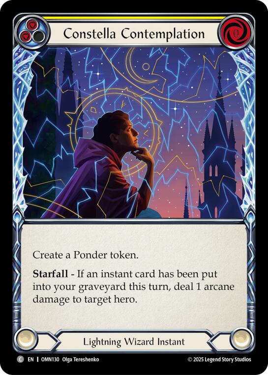 Constella Contemplation (Yellow) [OMN130] (Omens of the Third Age)  Rainbow Foil | Card Citadel