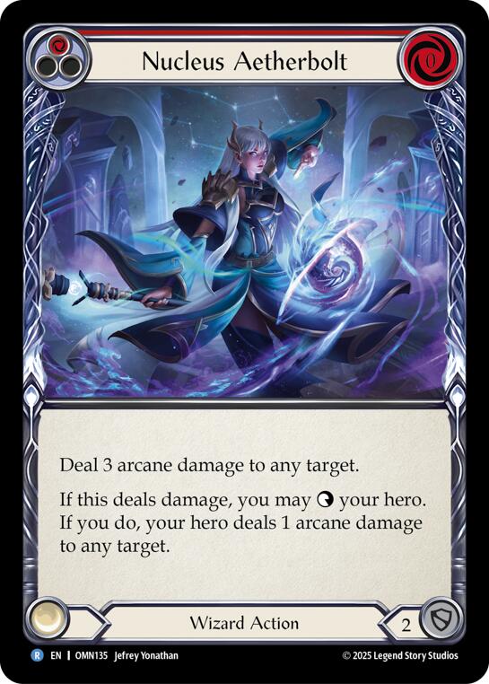 Nucleus Aetherbolt (Red) [OMN135] (Omens of the Third Age)  Rainbow Foil | Card Citadel