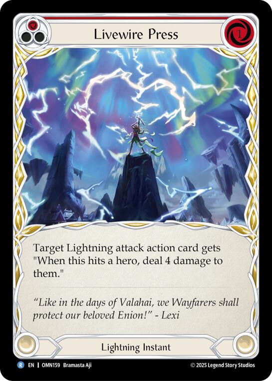 Livewire Press (Red) [OMN159] (Omens of the Third Age) | Card Citadel