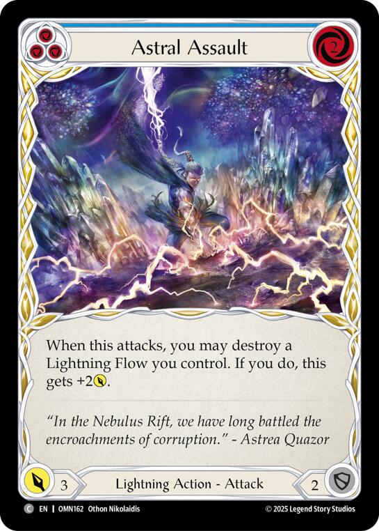 Astral Assault (Blue) [OMN162] (Omens of the Third Age)  Rainbow Foil | Card Citadel