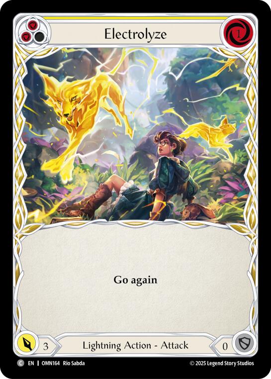 Electrolyze (Yellow) [OMN164] (Omens of the Third Age)  Rainbow Foil | Card Citadel