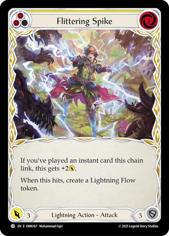 Flittering Spike (Yellow) [OMN167] (Omens of the Third Age)  Rainbow Foil | Card Citadel