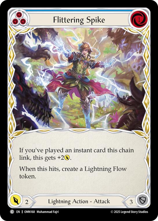 Flittering Spike (Blue) [OMN168] (Omens of the Third Age)  Rainbow Foil | Card Citadel