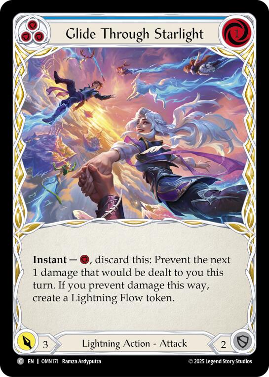 Glide Through Starlight (Blue) [OMN171] (Omens of the Third Age)  Rainbow Foil | Card Citadel