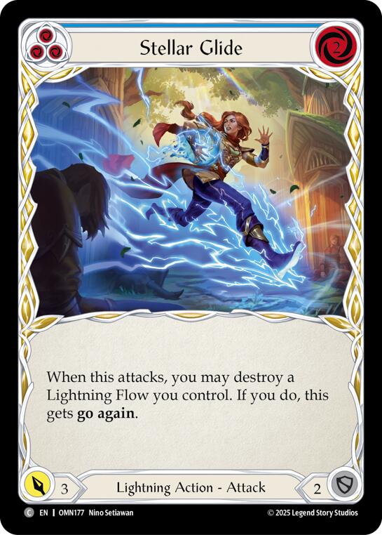 Stellar Glide (Blue) [OMN177] (Omens of the Third Age)  Rainbow Foil | Card Citadel