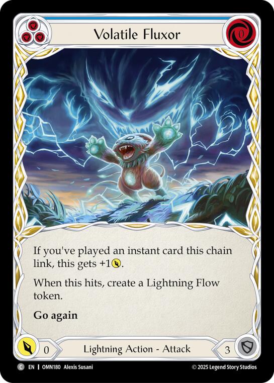 Volatile Fluxor (Blue) [OMN180] (Omens of the Third Age) | Card Citadel