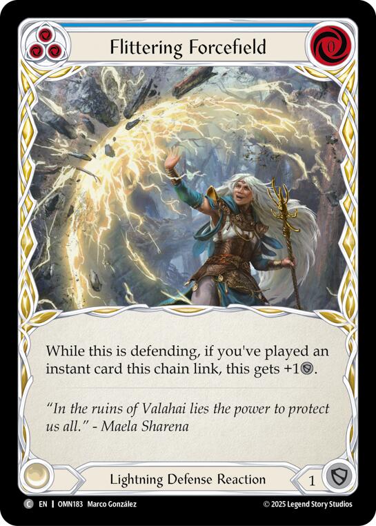 Flittering Forcefield (Blue) [OMN183] (Omens of the Third Age) | Card Citadel